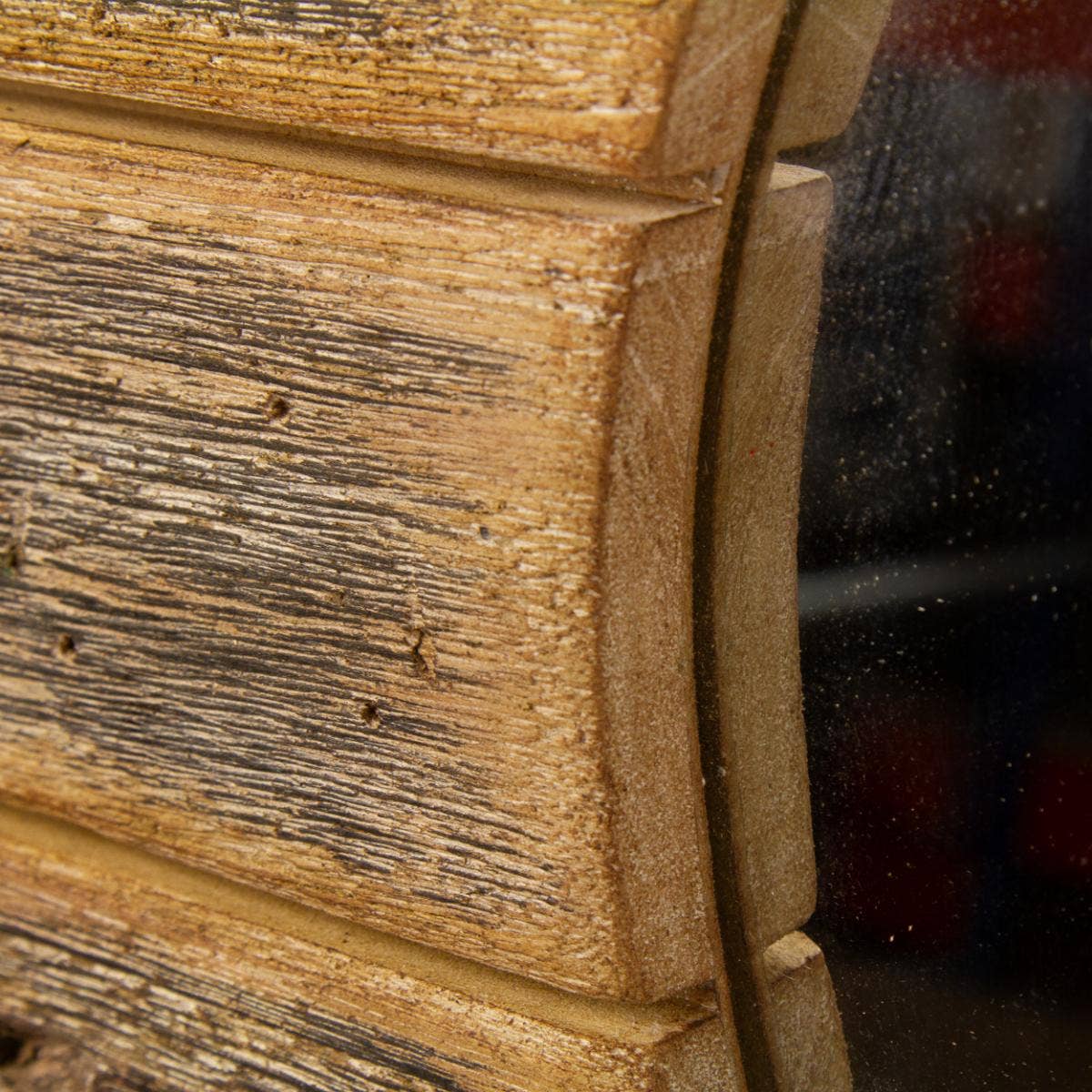 Wooden Planks Circular Mirror, 68cm