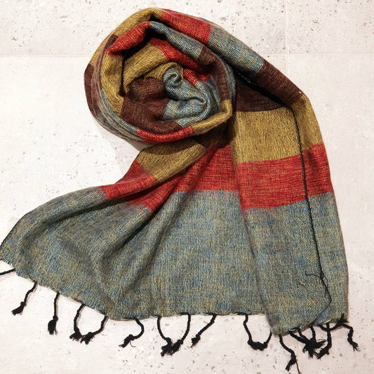 Stripie Nepali Shawls - Harvest -Ethically produced in Nepal