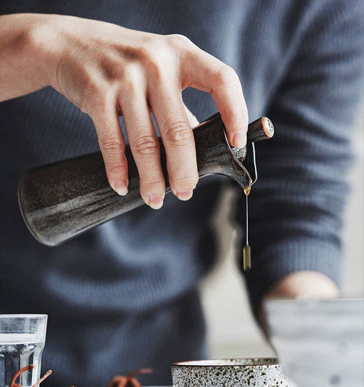 Japanese Kiln-Change Ceramic Condiment Bottle
