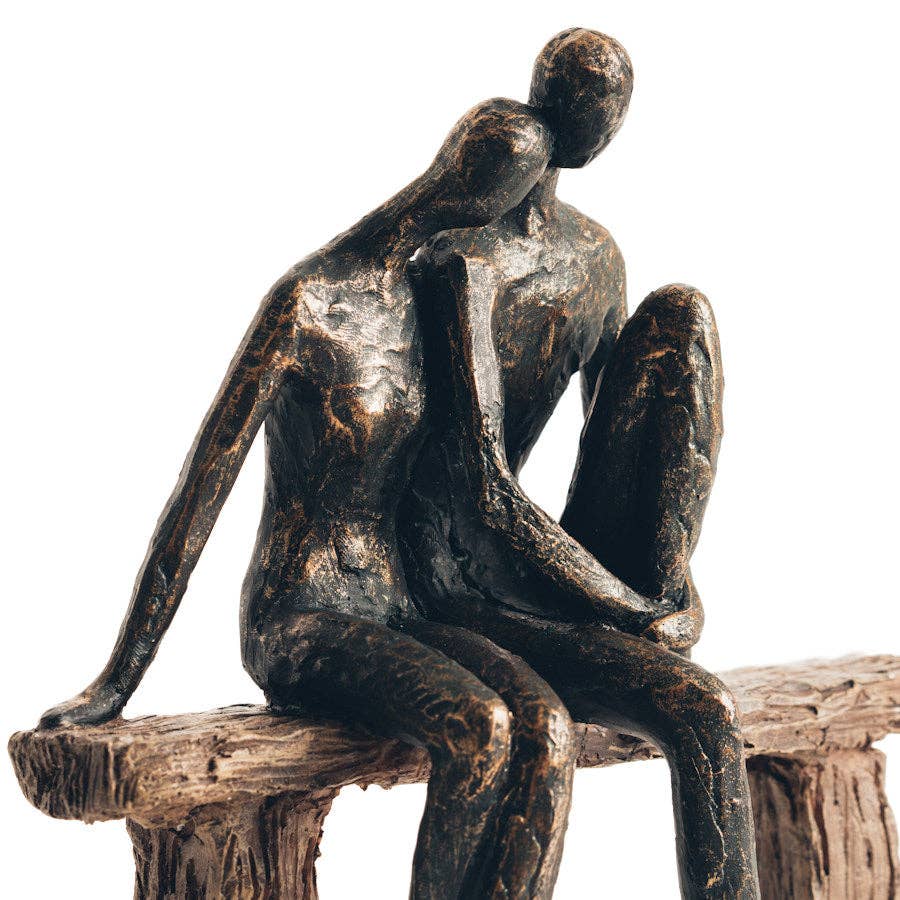 Couple on a Bench Sculpture