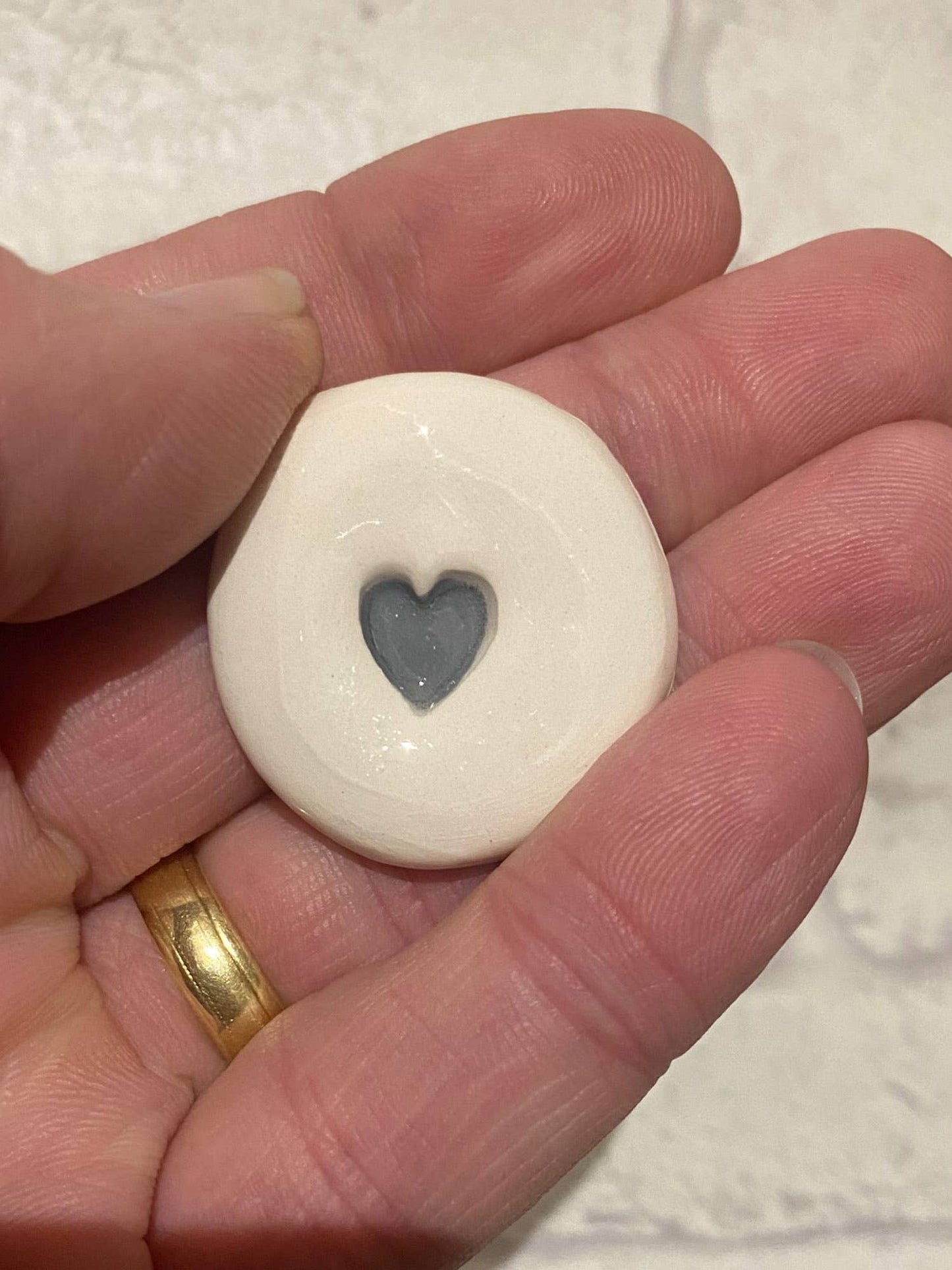A Wedding Wish Ceramic Pocket Token Pocket Hug and Card
