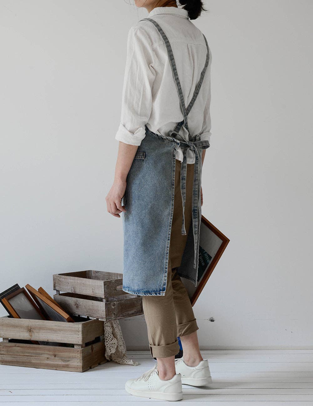 Gohobi Heavy-Duty Cotton Canvas Denim Apron