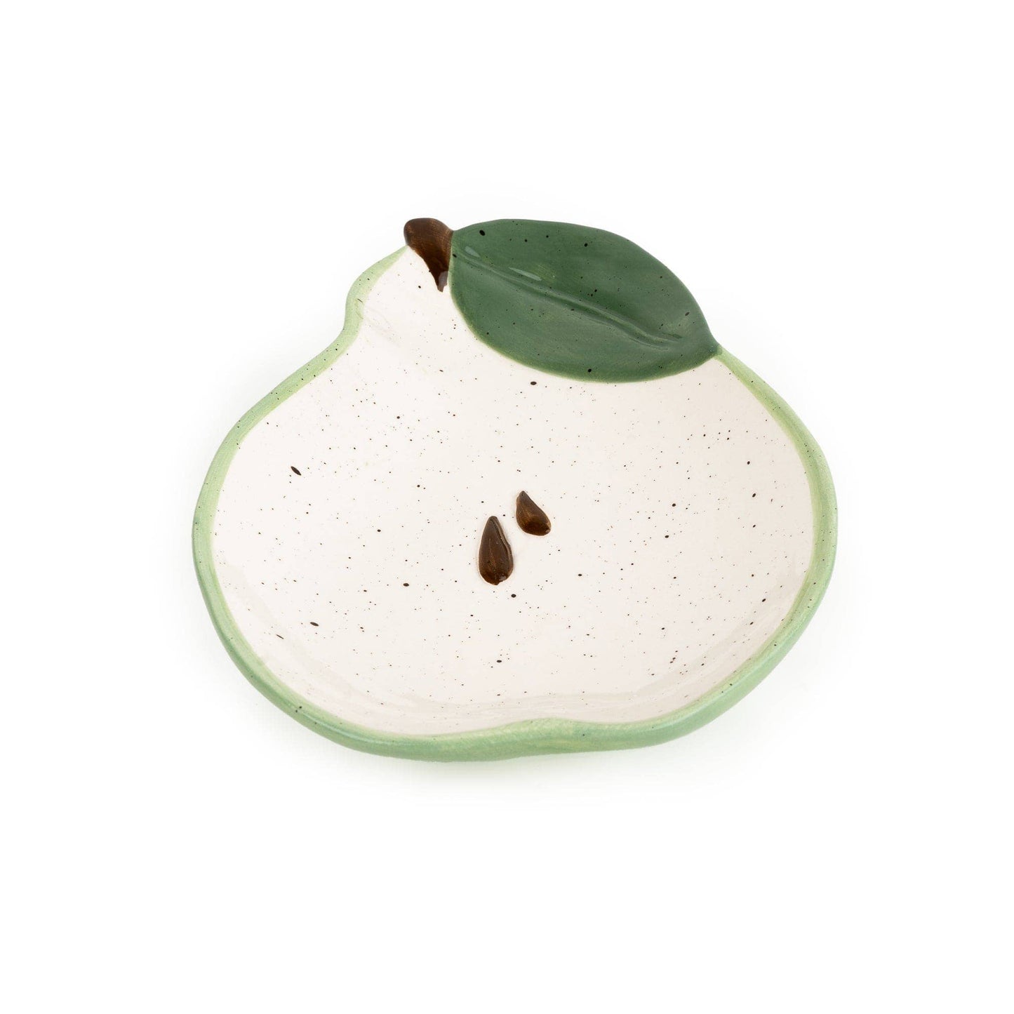 Botanical Pear Shaped Dish - Green Ceramic Serving & Catchall Tray