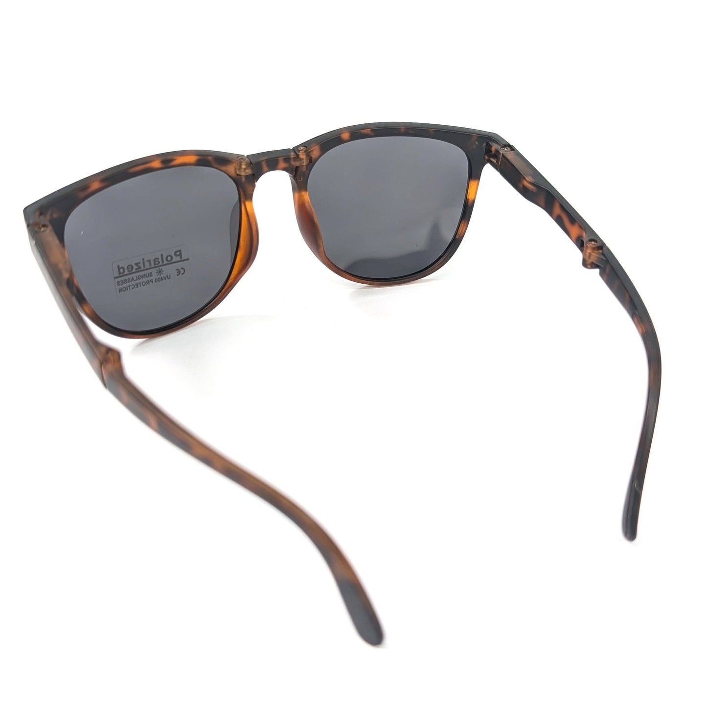 Sorelli - Matte Foldable Polarised Sunglasses (with Case & Cleaner) - Tortoise Shell