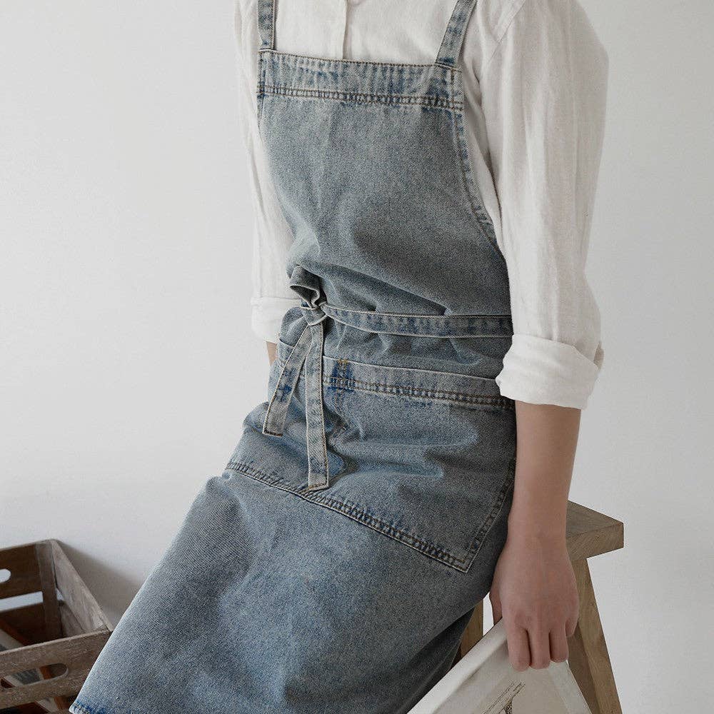 Gohobi Heavy-Duty Cotton Canvas Denim Apron