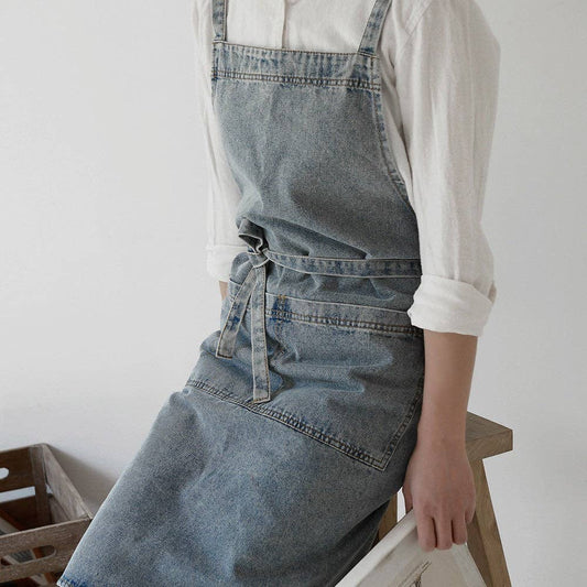 Gohobi Heavy-Duty Cotton Canvas Denim Apron