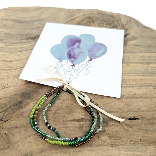 Mint Balloon Bracelet Card