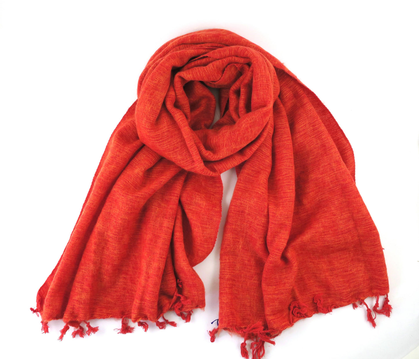 Nepali Shawls - Orange Production: Ethically sourced and Fair trade