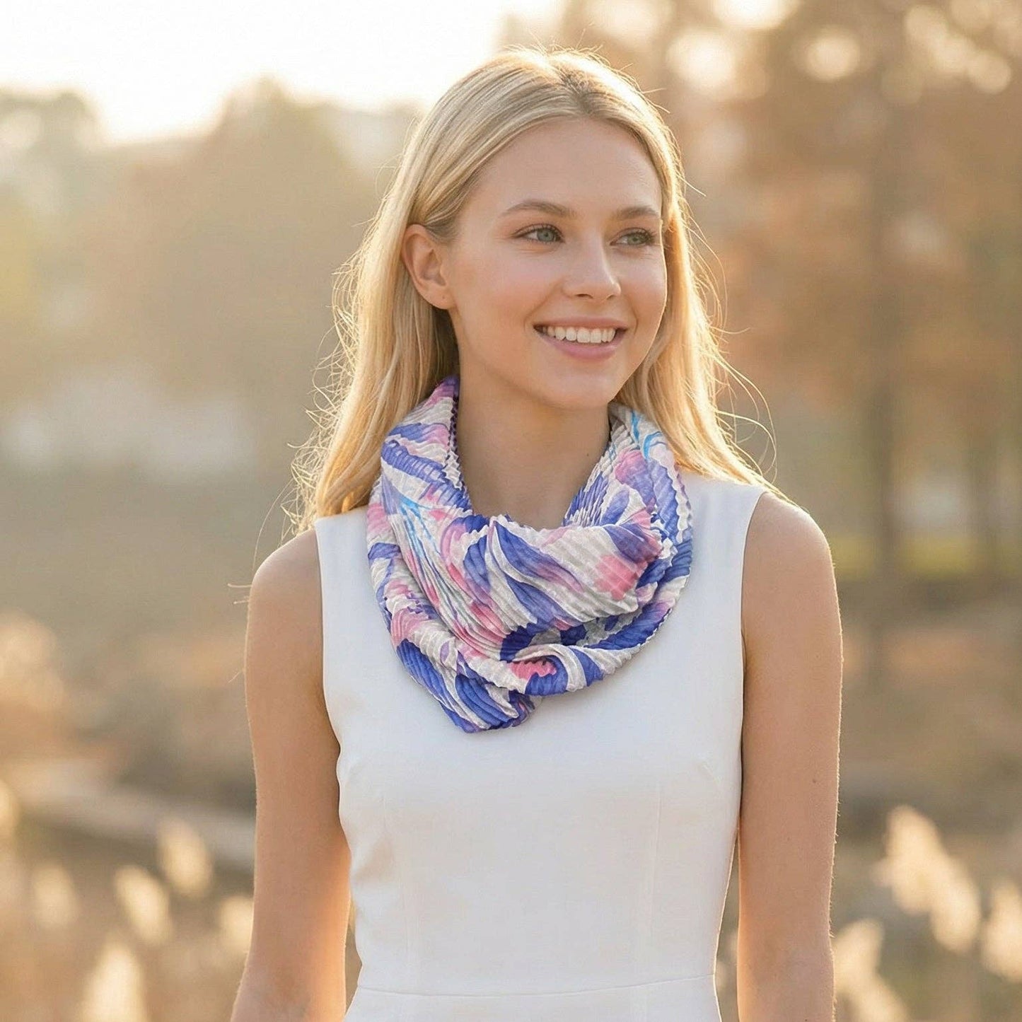 Let Love Bloom Neck Scarf | Magnetic Clasp Snood