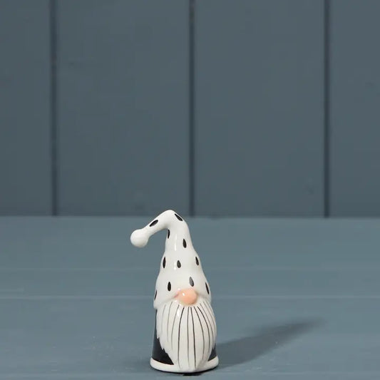 Black and White Ceramic Santa L4cm x D3.8cm x H7.5cm