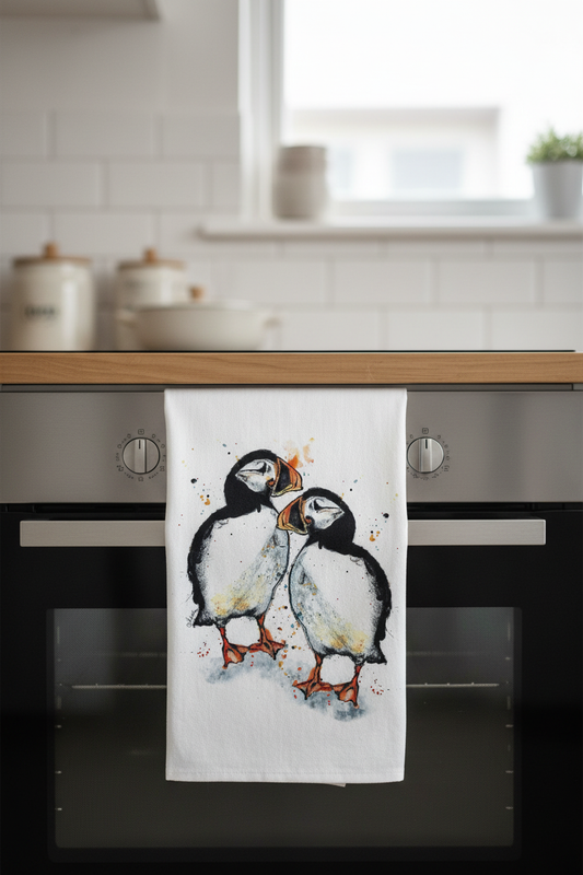 Puffin Tea Towel