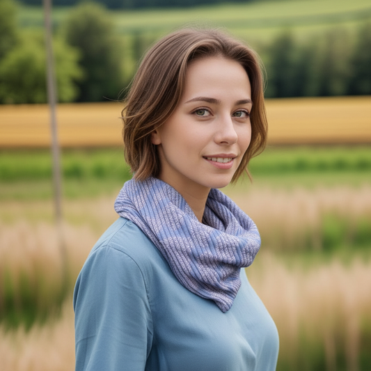 Lilac Tree of Life Neck Scarf | Magnetic Clasp Snood