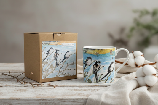 Long-Tailed Tits Bone China Mug with Gift Box