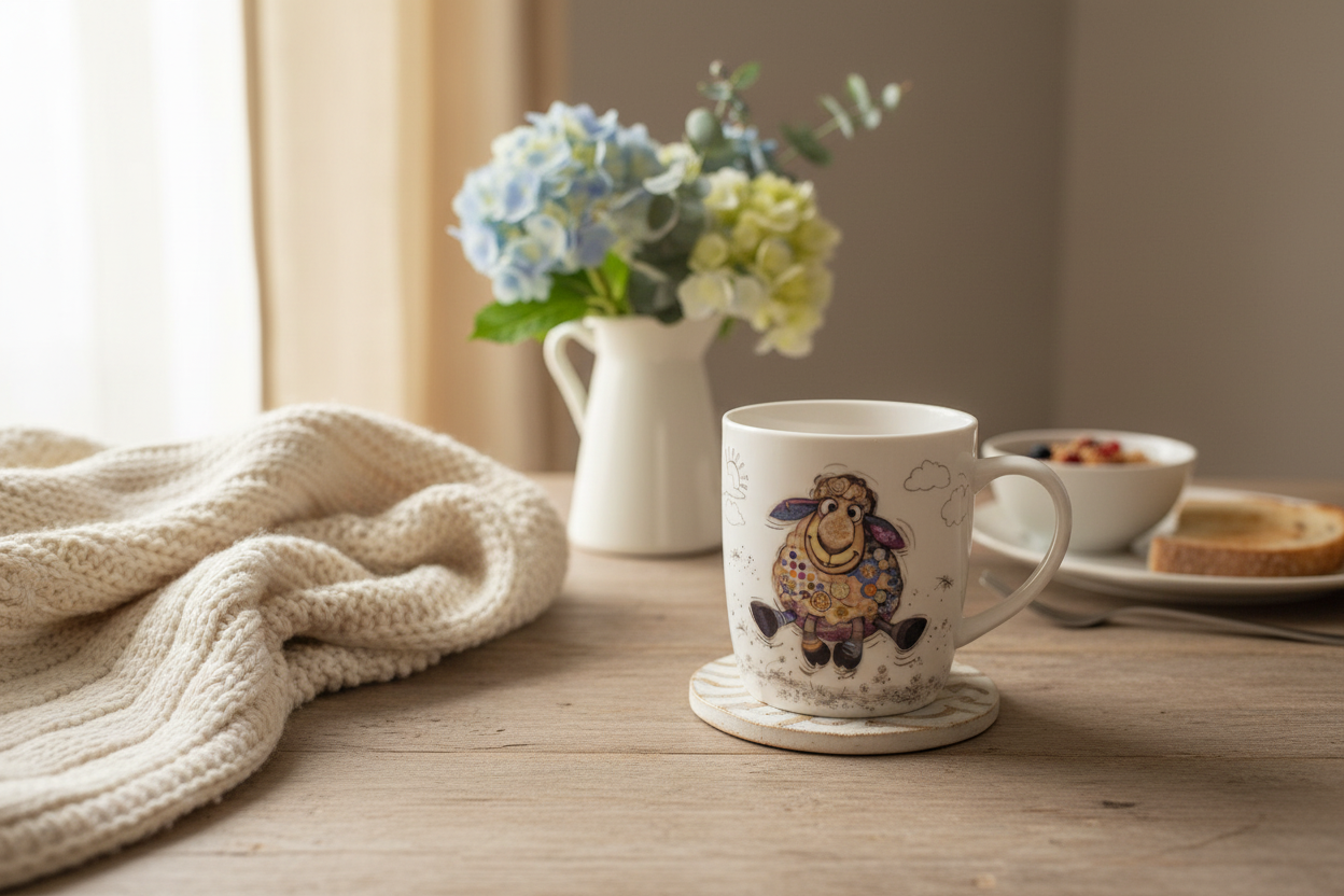 Bug Art Sasha Sheep Mug with presentation box