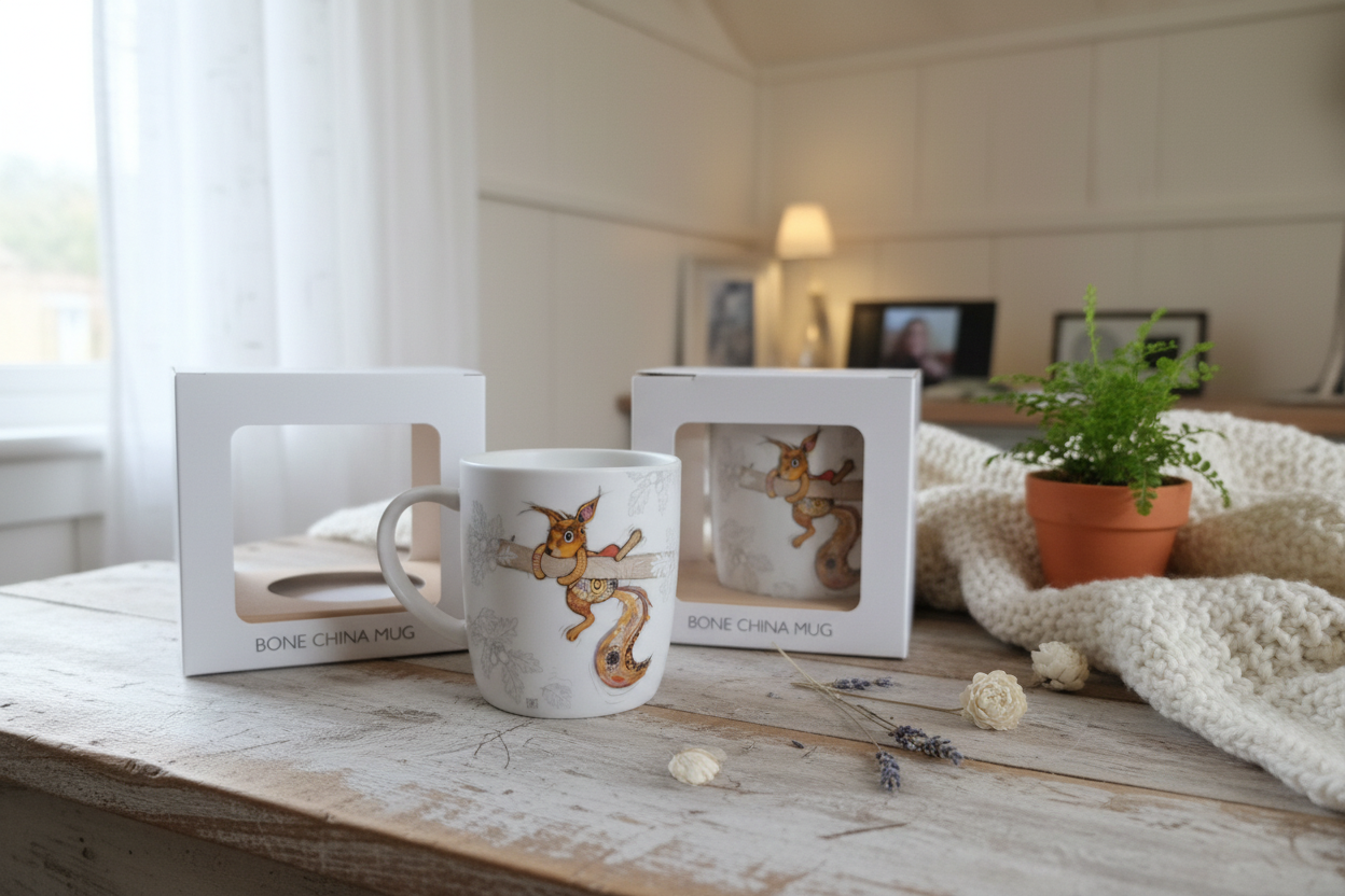 Bug Art Sammy Squirrel Mug with presentation box