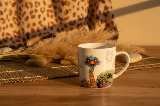Bug Art Oscar Ostrich Mug with presentation box