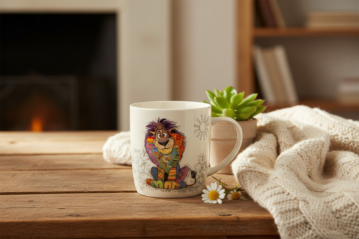 Bug Art Louis Lion Mug with presentation box
