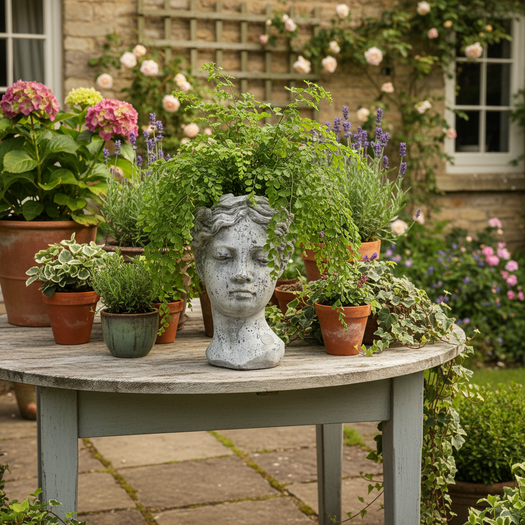 Large Female Planter - Stone Effect H26cm