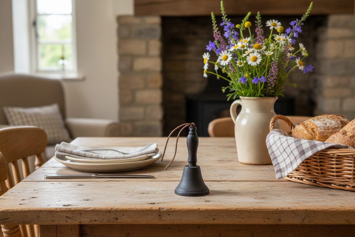 Rustic Cast Iron Dinner Bell