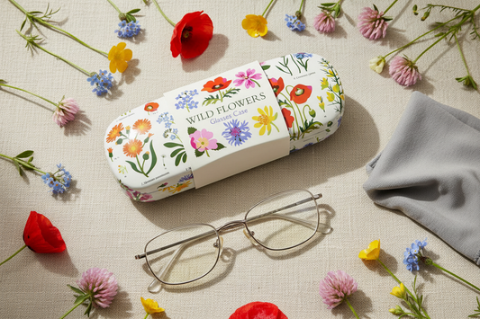 Botanical Wildflower Glasses Case