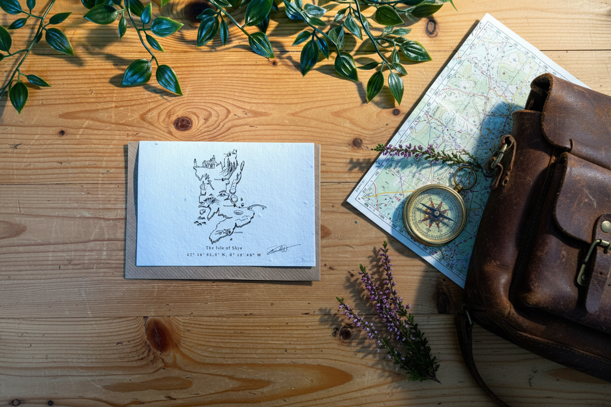 Paper Seed Card - Isle Of Skye Map by Jack Spowart