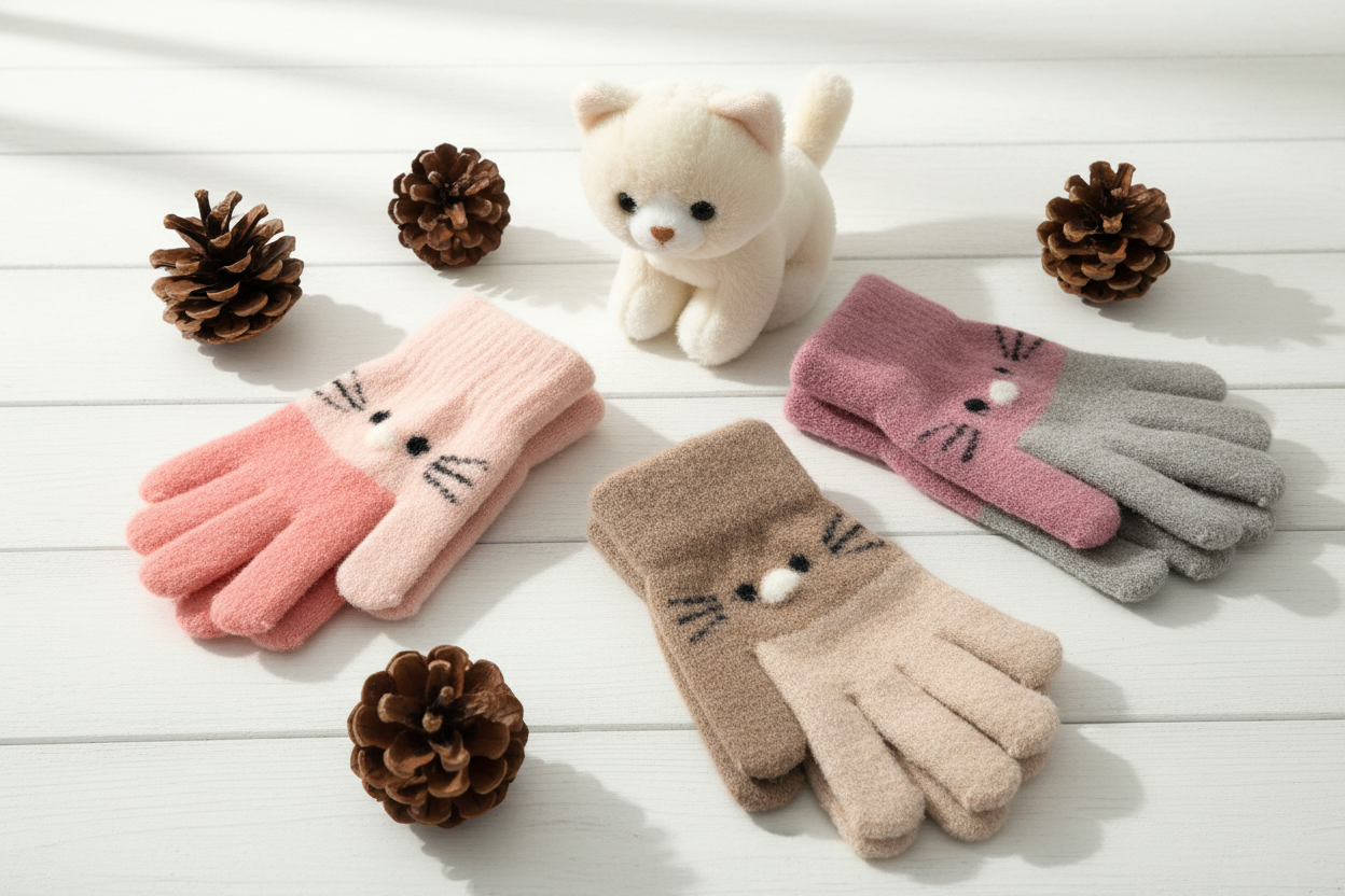 Childrens Cat Gloves - 3 Colours