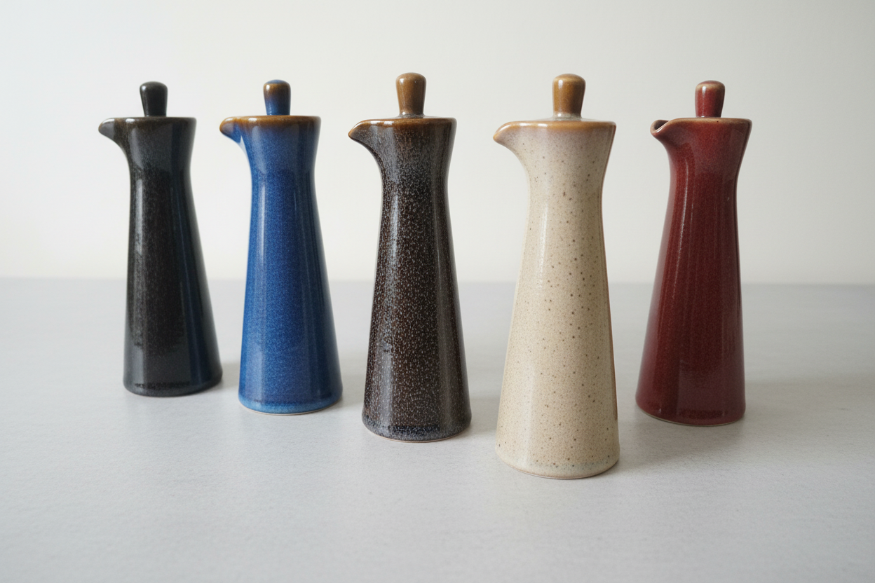 Japanese Kiln-Change Ceramic Condiment Bottle