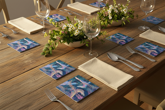 Sealion Placemats (Sold in Pairs) -handmade in the UK- Very High quality