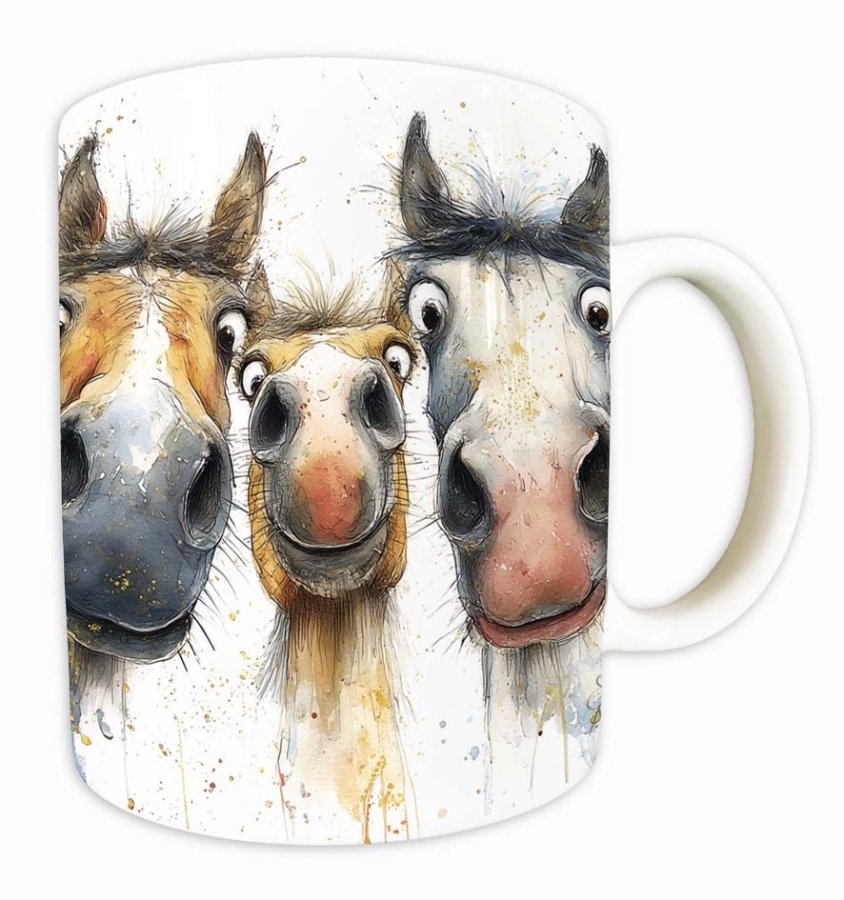 Unsaddled Characterful Horse Art Mug