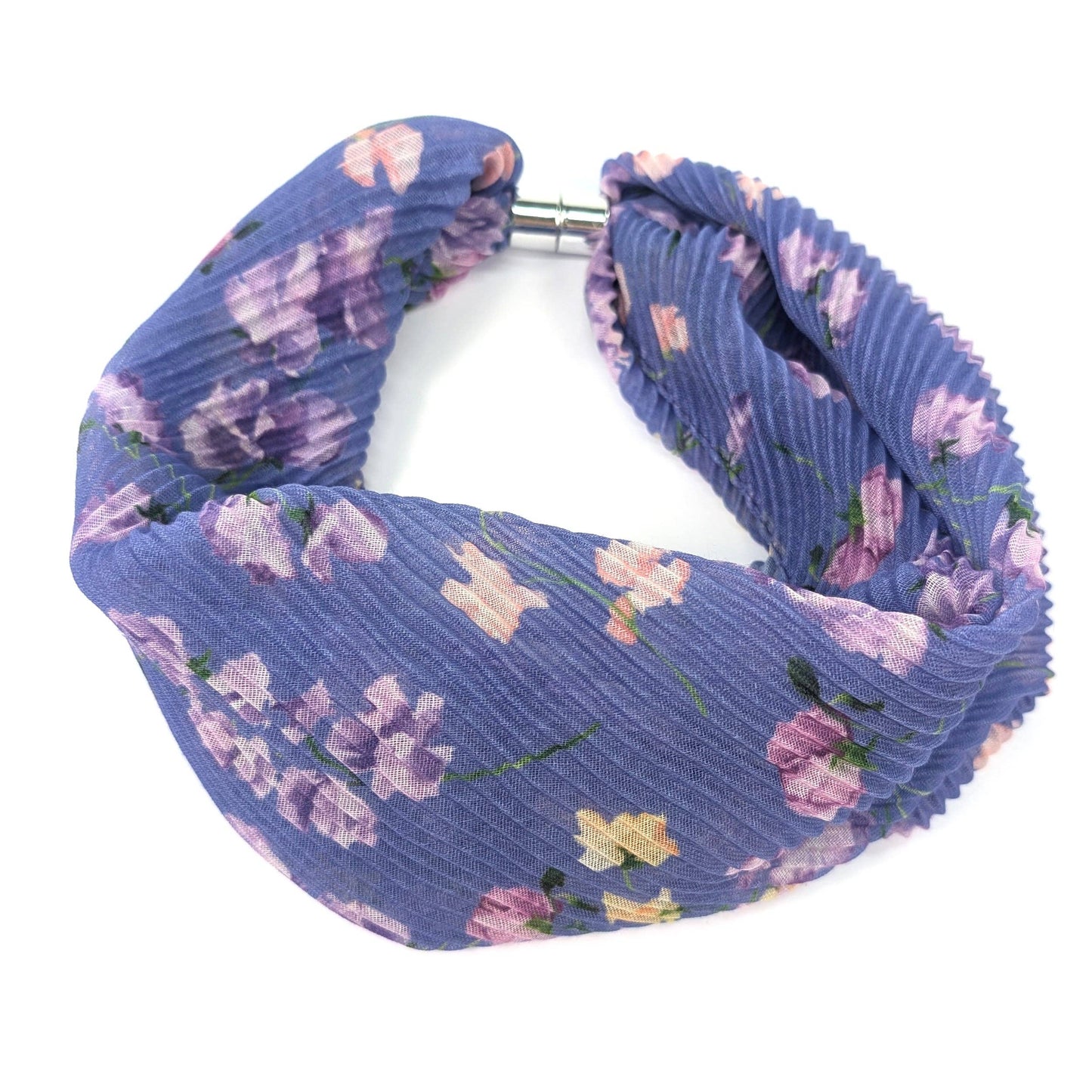 Sweet Pea Indigo Neck Scarf | Magnetic Clasp Snood