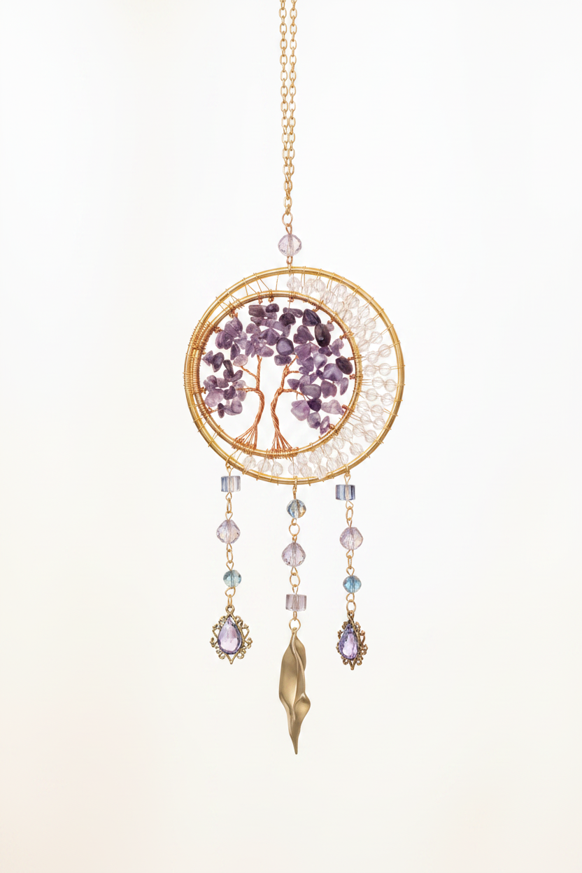 Amethyst Tree of Life Full Frame Light