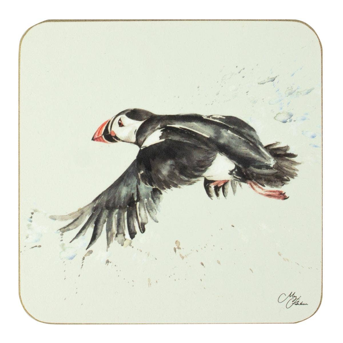 Meg Hawkins Puffin Coasters, set of 4