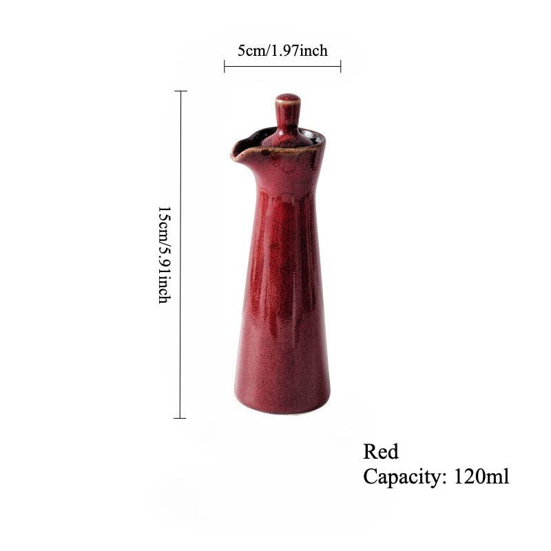 Japanese Kiln-Change Ceramic Condiment Bottle