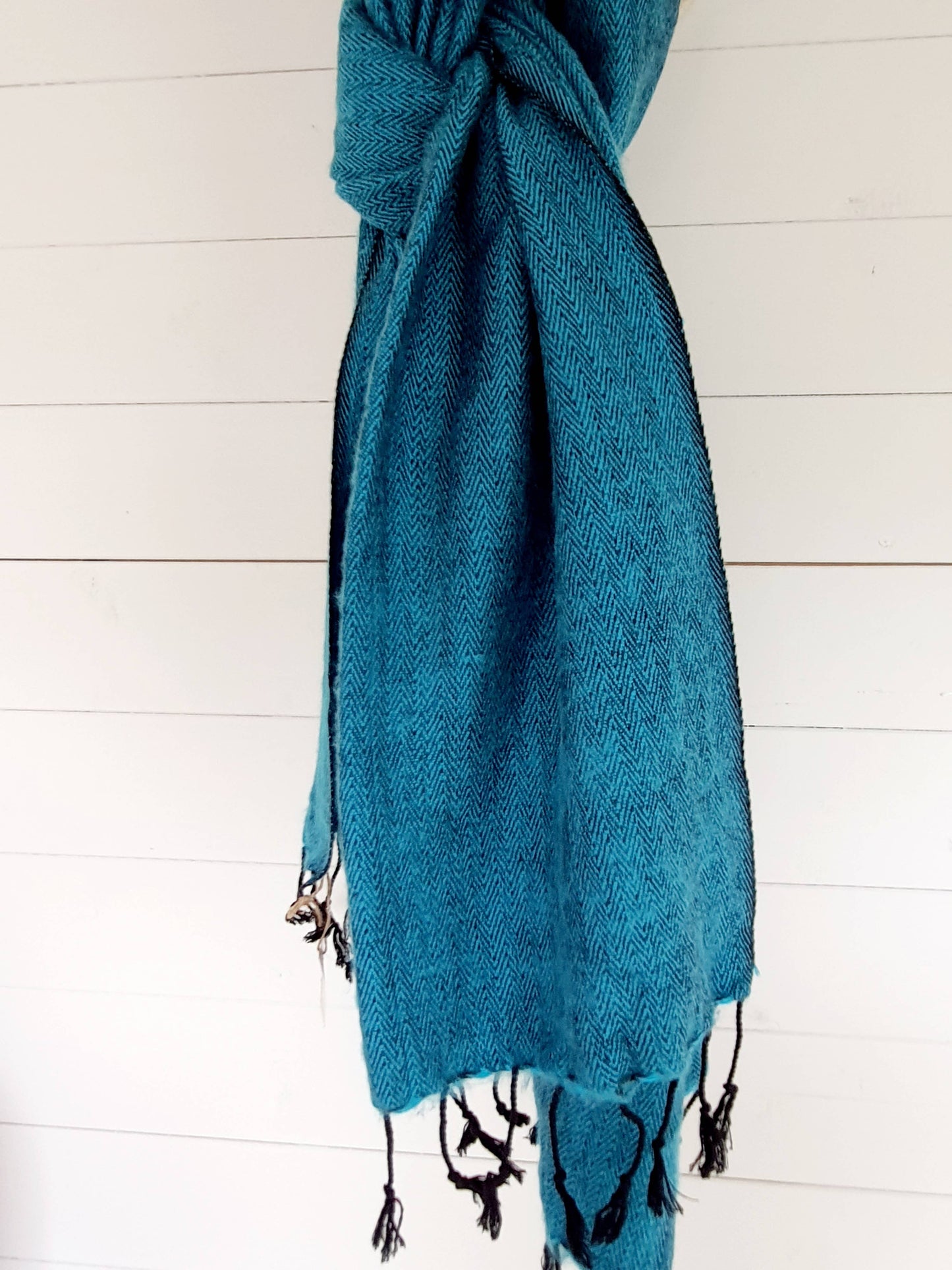 Luxurious Herringbone Weave Oversized Winter Scarf -Ethically sourced and Vegan
