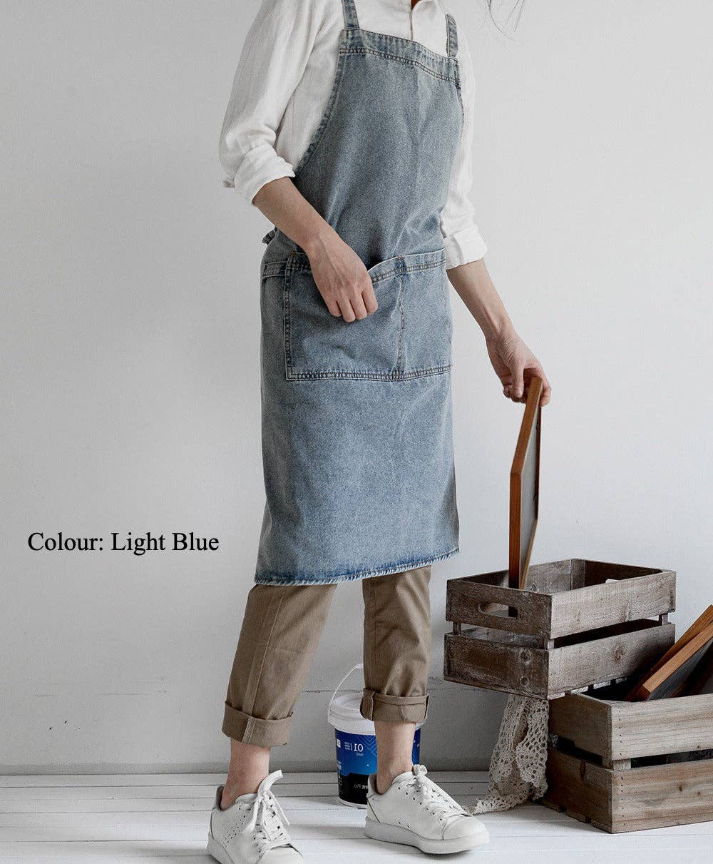 Gohobi Heavy-Duty Cotton Canvas Denim Apron