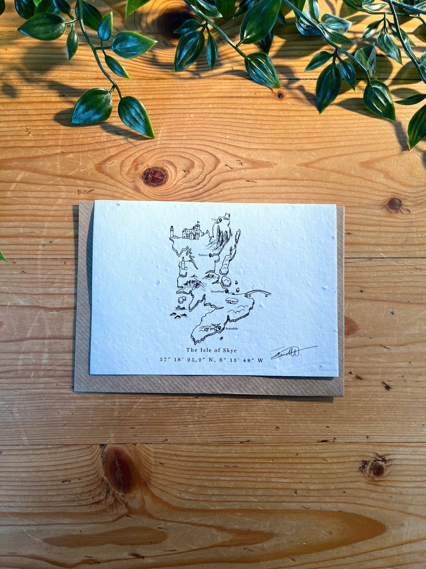 Paper Seed Card - Isle Of Skye Map by Jack Spowart
