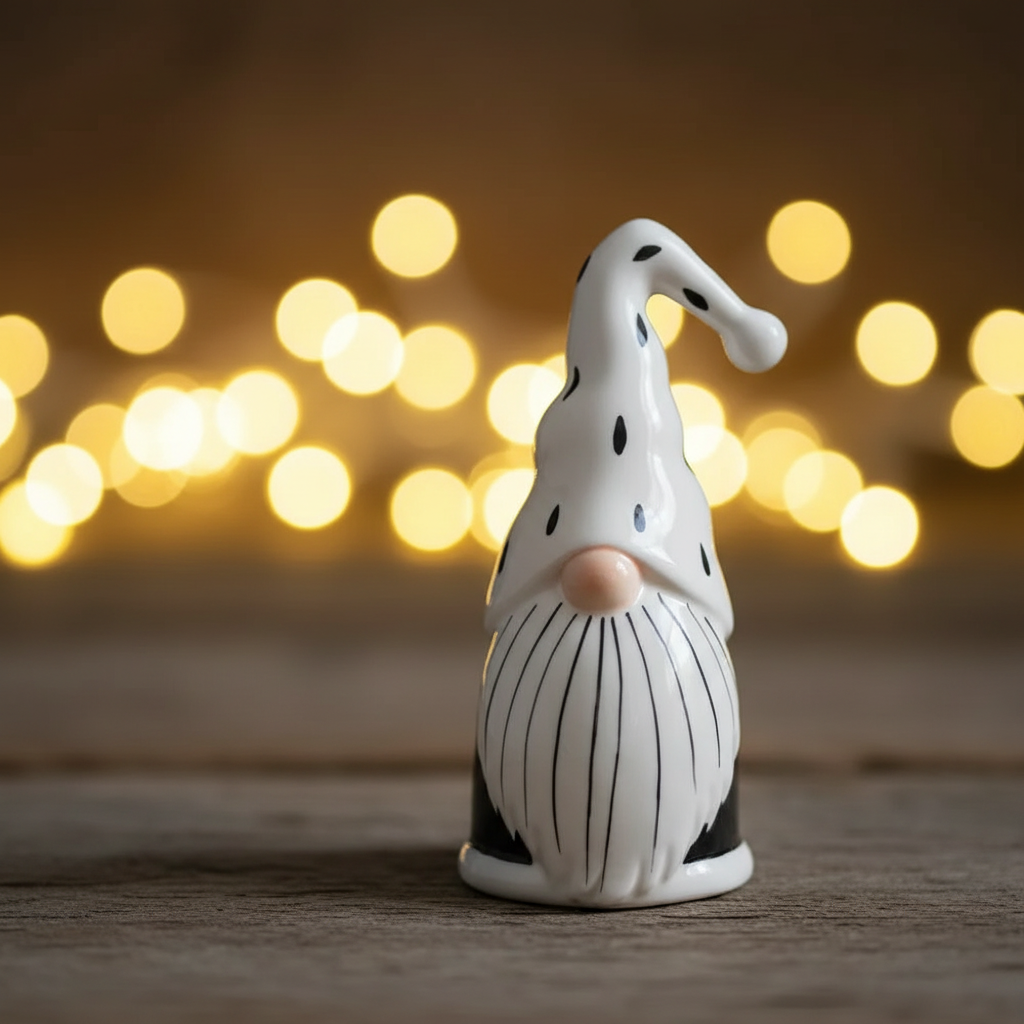 Black & White Ceramic Santa Lifestyle Shot