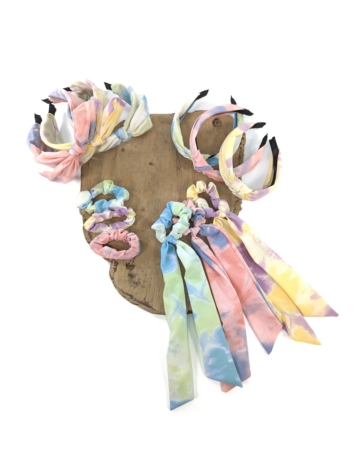 Tie Dye Knot Hairband - Pack of 3 Assorted