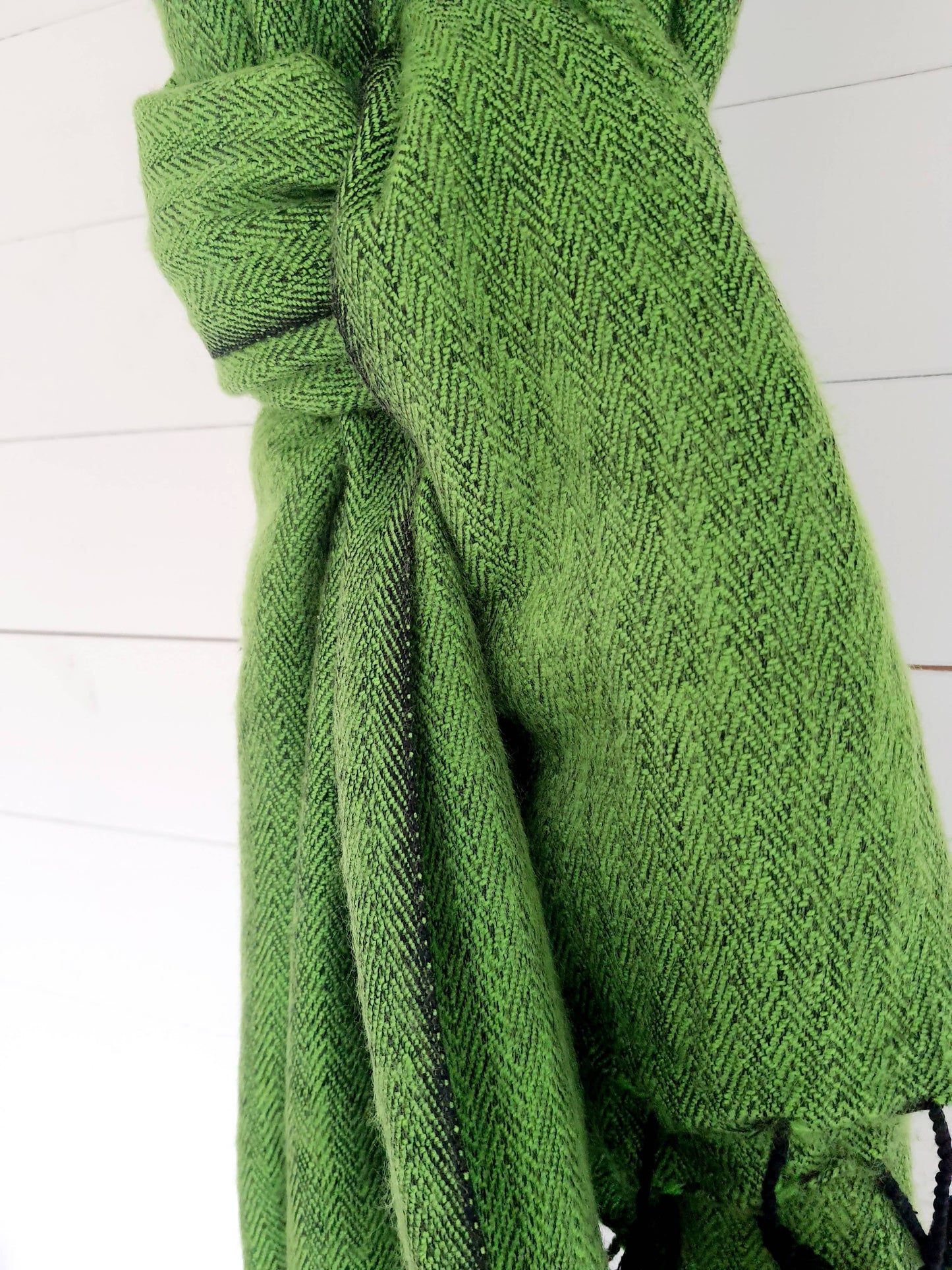 Luxurious Herringbone Weave Oversized Winter Scarf -Ethically sourced and Vegan