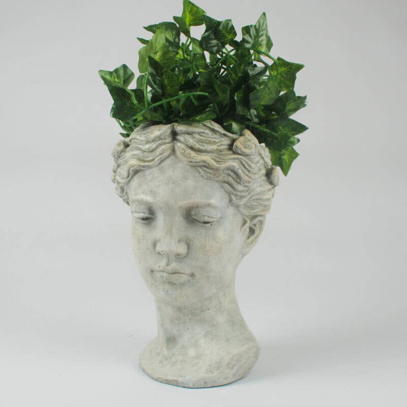 Cherub Head Planter Cement - Choose Your Size: Small 16cm or Large 25cm