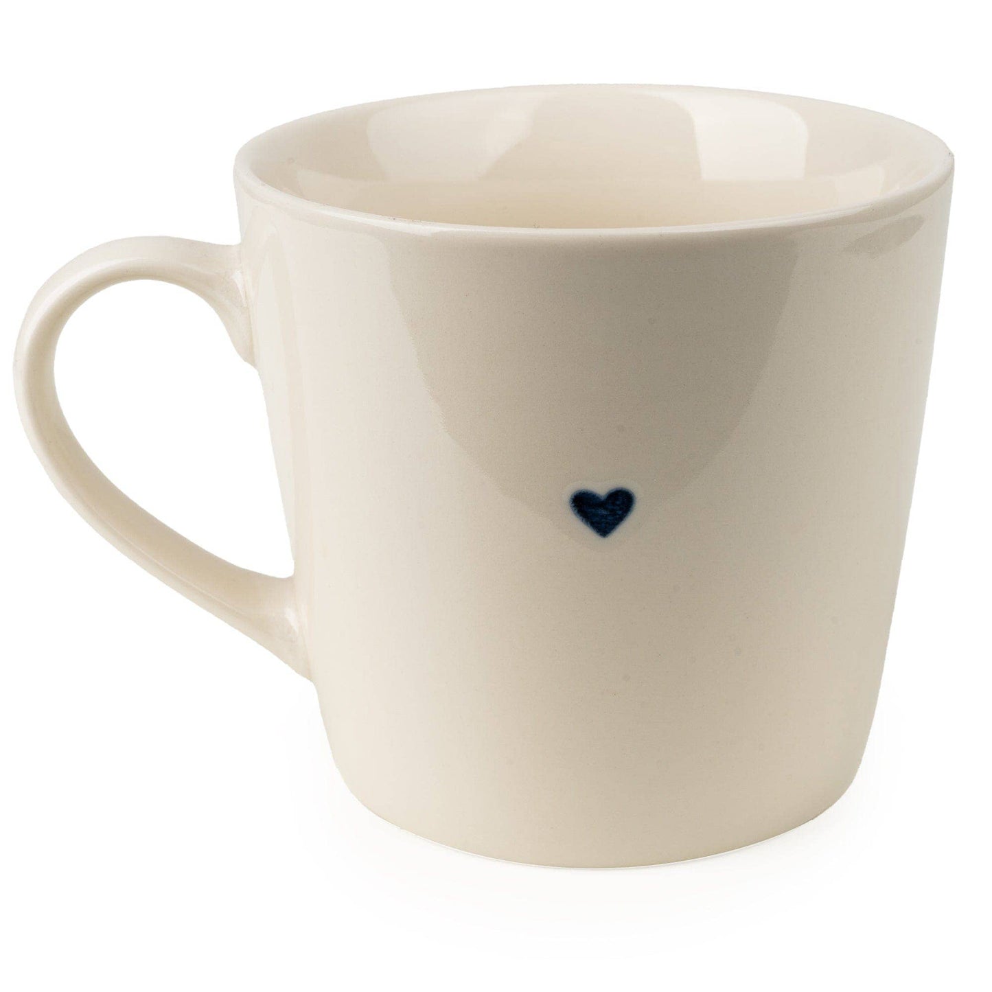 V-Shaped Mug - Wax Resist Blue Heart