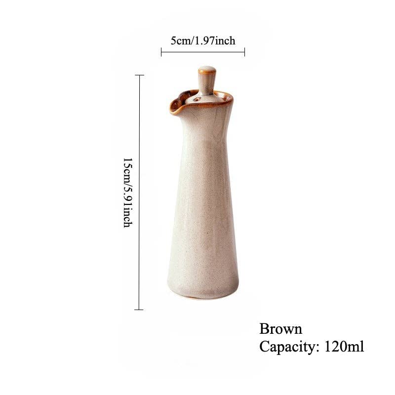 Japanese Kiln-Change Ceramic Condiment Bottle