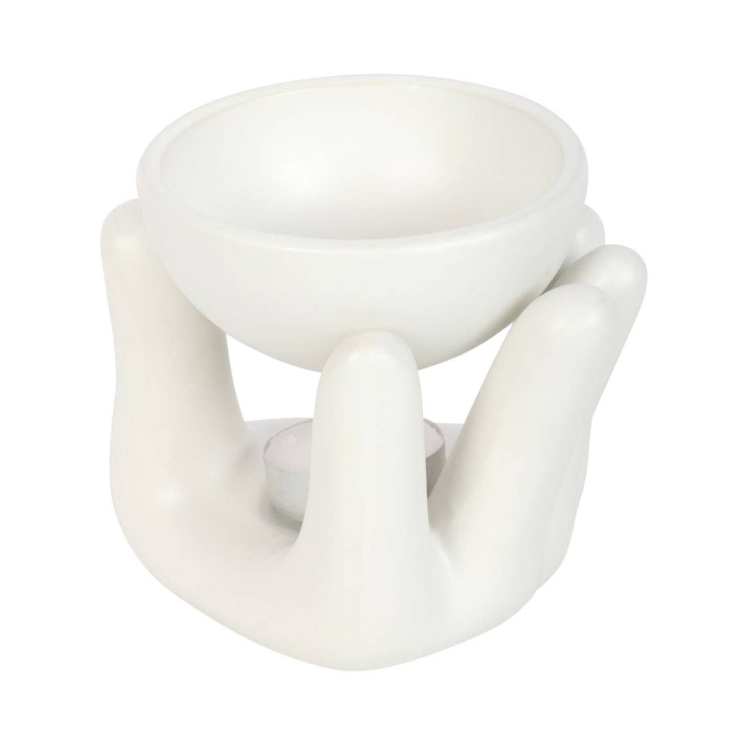 White Hand Ceramic Oil Burner H11 cm