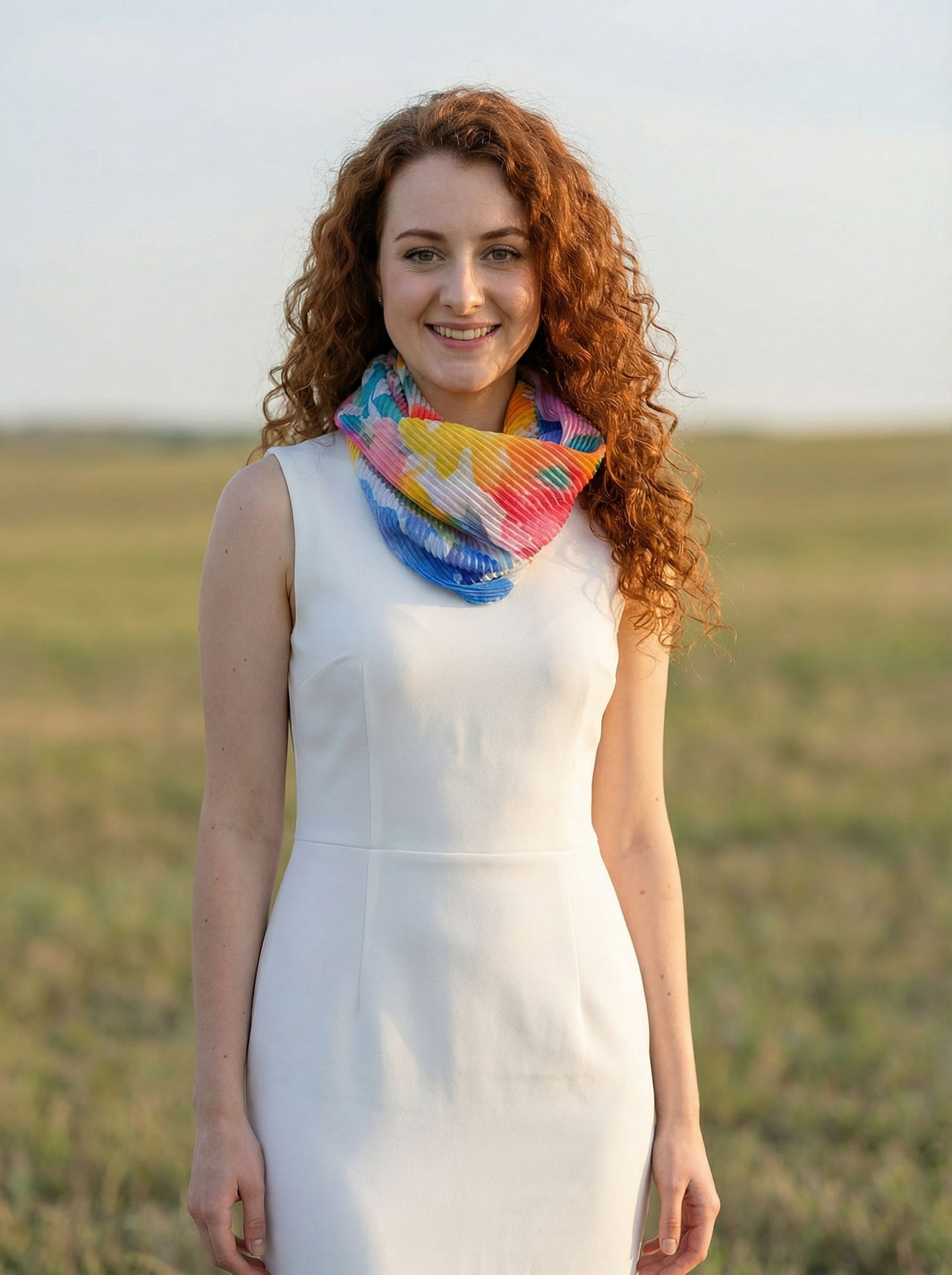 Watercolour Brights Neck Scarf | Magnetic Clasp Snood