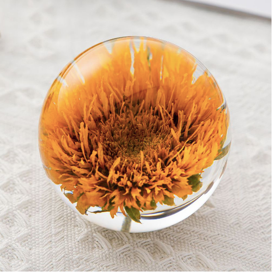 Sunflower Crystal Resin Lens Ball 80mm