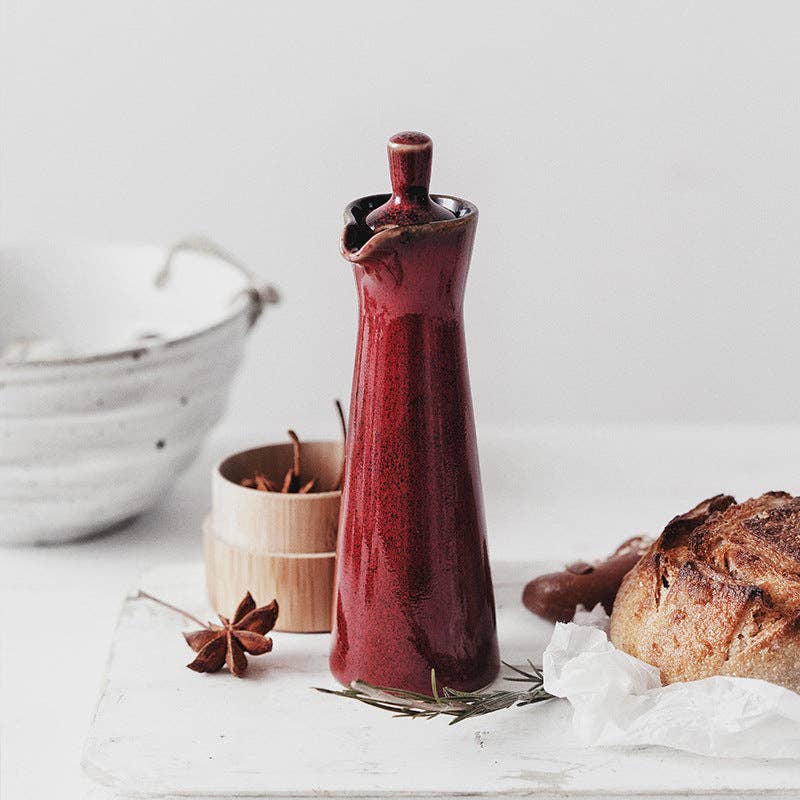 Japanese Kiln-Change Ceramic Condiment Bottle