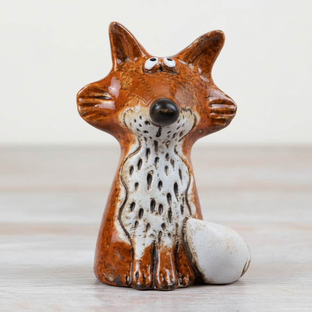 Glazed Fox Ornament 12.5cm - Hero Shot