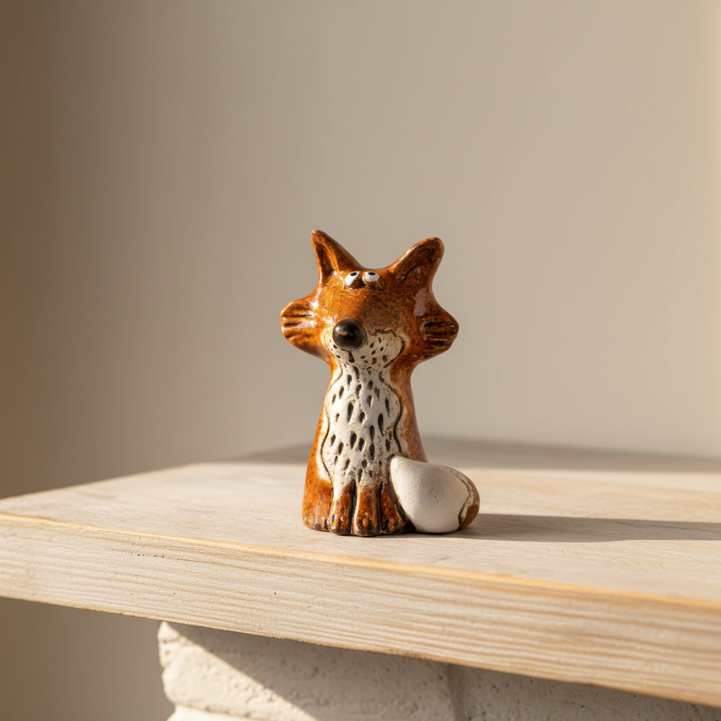 Glazed Fox Ornament 12.5cm - Lifestyle