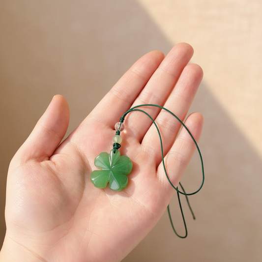Green Aventurine Keychain on Hand - Take 2