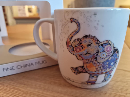 Bug Art Eddie Elephant Mug with presentation box